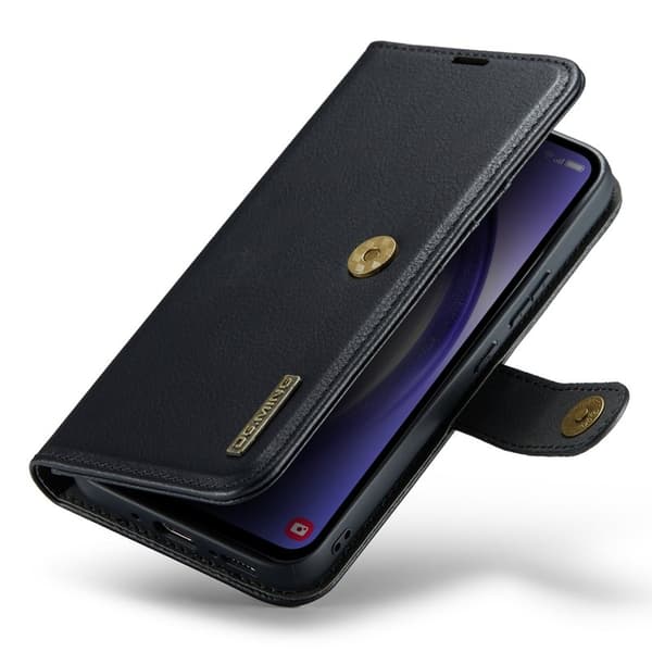 DG.MING Galaxy A54 5G Plånboksfodral i Äkta läder med ställ - Svart