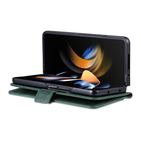 AZNS Samsung Galaxy Z Fold6 Plånboksfodral Konstläder - Grön