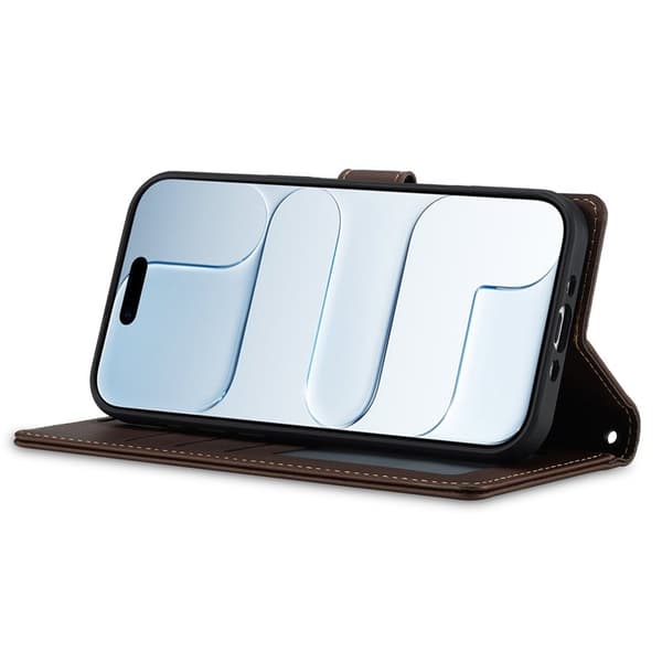 LC.IMEEKE L2 Series iPhone Air Plånboksfodral Konstläder - Brun