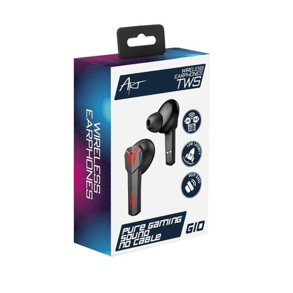 Art TWS Bluetooth In-Ear -kuulokkeet stereopeliin - Musta Black