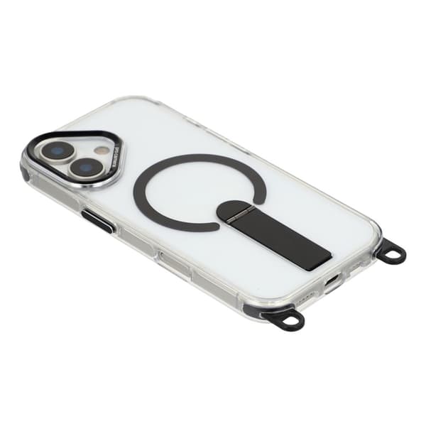 Mobilskal till iPhone 17 MagSafe med Axelrem och Stativ - Svart