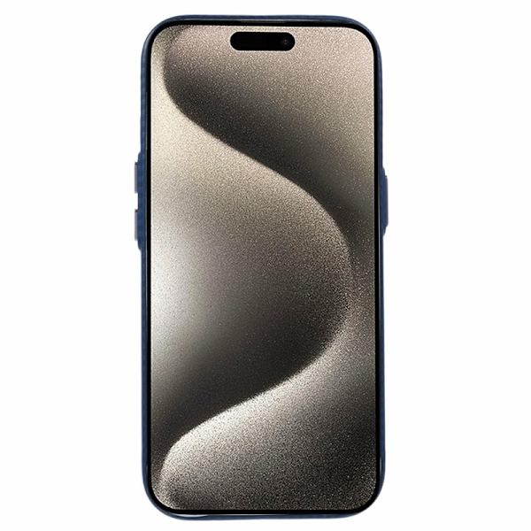 X-LEVEL Mobilskal till iPhone 16 Pro MagSafe Kolfiber + Metallram Blå