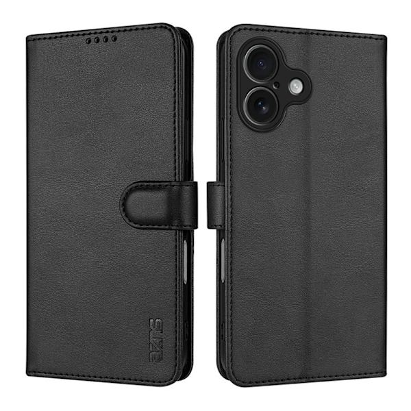 AZNS iPhone 17 Plånboksfodral Konstläder - Svart