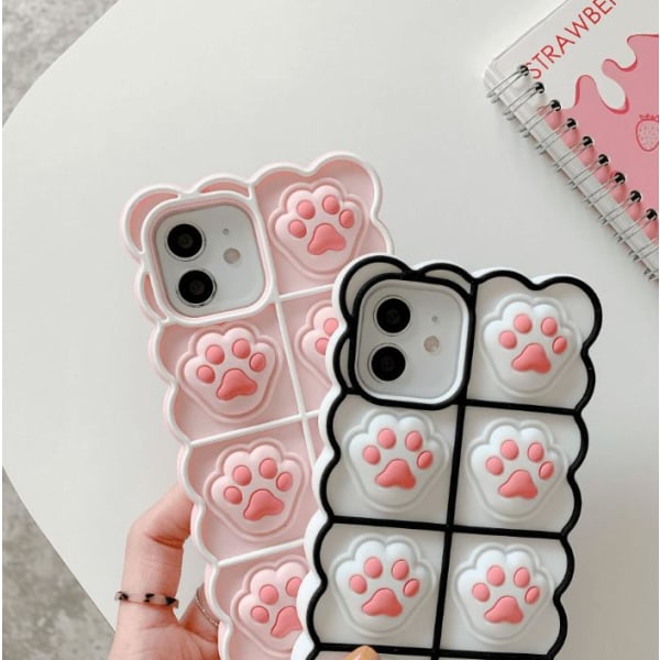 Puppy Paws Pop it Fidget Case iPhone 11:lle - vaaleanpunainen Pink