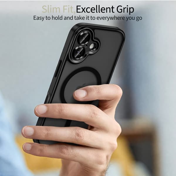 Tech-Protect iPhone 17 Magsafe telefontaske med kameraomslag - sort Svart