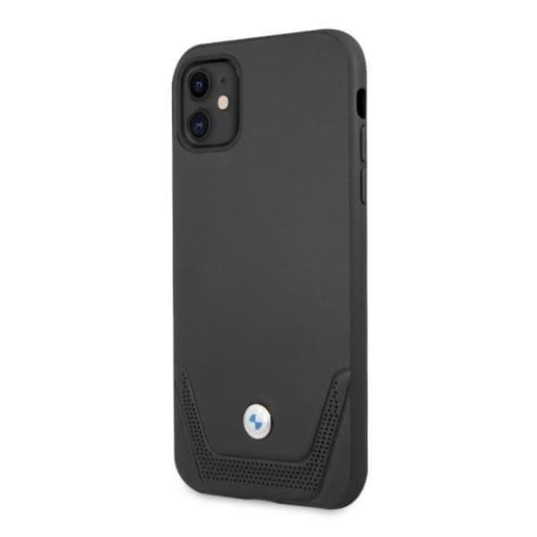 BMW Nahkainen Perforoitu iPhone 11 Kuori - Musta Black