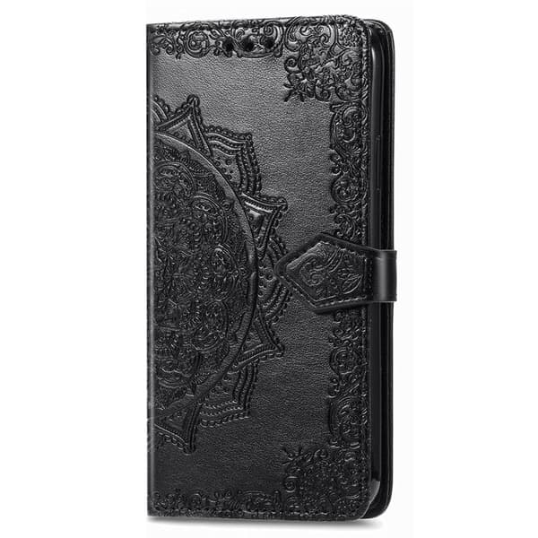 Plånboksfodral för Samsung Galaxy S26 Plus Mandala Blommor Konstläder - Svart