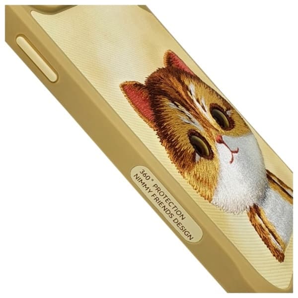 Nimmy Mobilskal till iPhone 15 Pro Cool & Cute 2.0 Cat - Khaki Brun