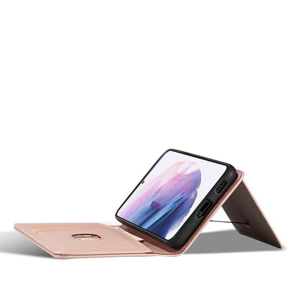 Galaxy S22 Plus Plånboksfodral Magnet Stand - Rosa Rosa