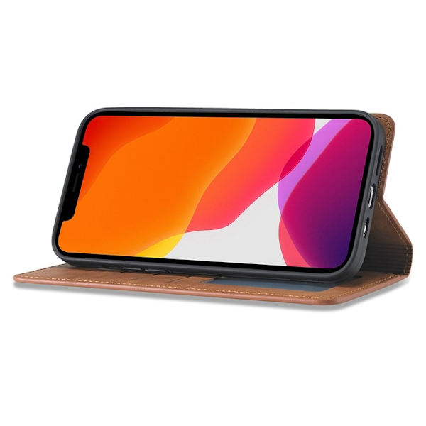 FORWENW iPhone 13 mini Plånboksfodral i Konstläder - Brun