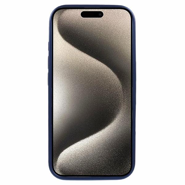 X-LEVEL Mobilskal till iPhone 16 Geometrisk PC+TPU+Läder Blå