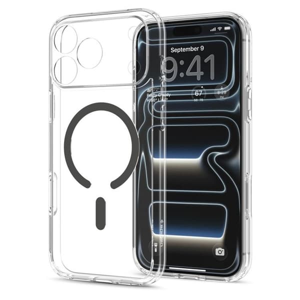 Spigen Mobilskal För iPhone 18 Pro/17 Pro Magsafe Ultra Hybrid - Clear/Grå