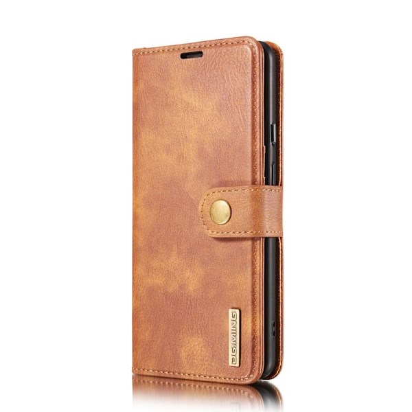 DG.MING OnePlus 8 Pro Plånboksfodral 2-i-1 Äkta läder - Brun