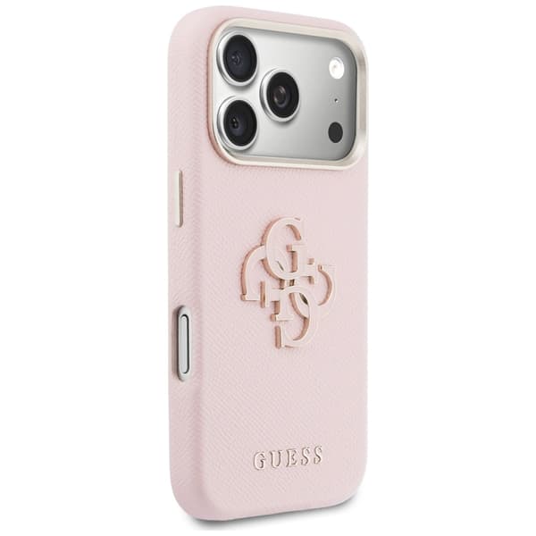 Guess Telefontaske iPhone 17 Pro Max FW Resin Logo - Lyserød Rosa