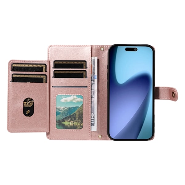 iPhone Air Plånboksfodral Rhombus Läder - Roséguld Roséguld