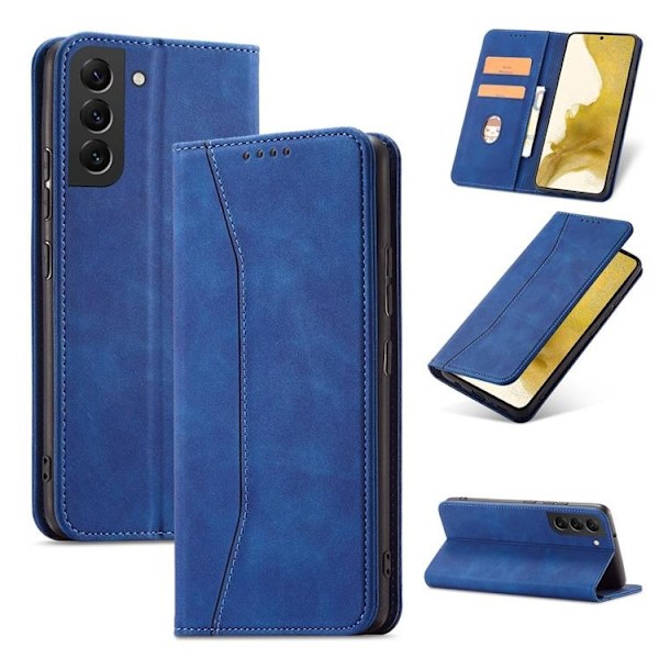 Galaxy S23 Ultra Plånboksfodral Magnet Fancy - Blå Blå