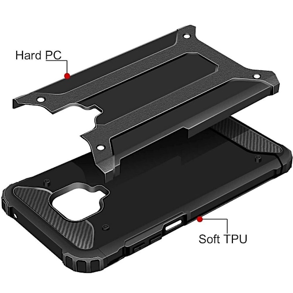 Xiaomi Redmi Note 9S/9 Pro Skal Forcell Armor - Svart Svart
