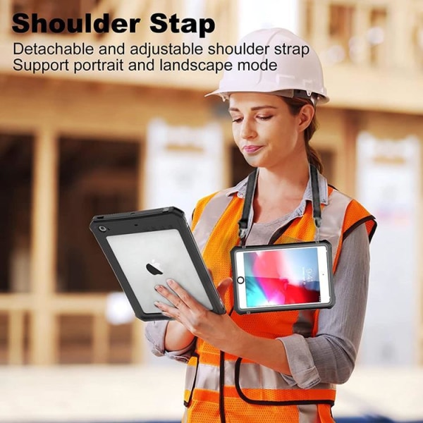 iPad Mini 5 (2019) Shell SHELLBOX IP68 Vandtæt - Sort
