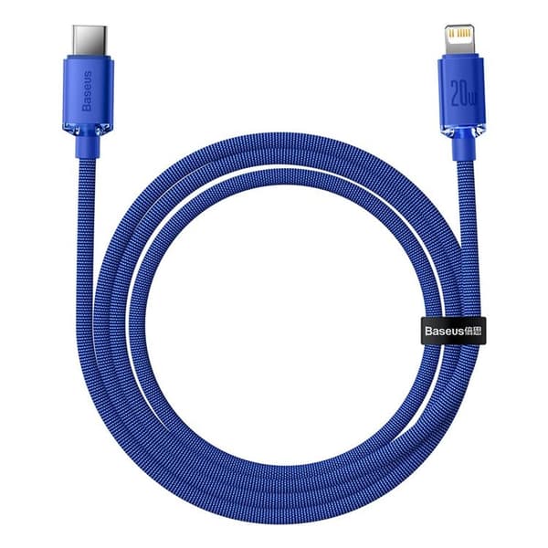 Baseus Crystal USB-C till Lightning 20W Kabel 1,2m - Blå Blå