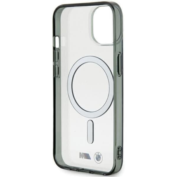 BMW Mobilskal till iPhone 15 Magsafe Silver Ring - Transparent Transparent