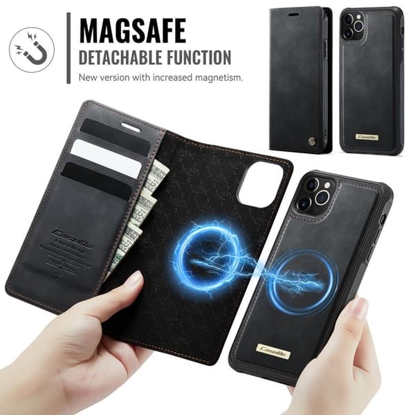 CASEME C49 Mobilskal till iPhone 11 Pro MagSafe RFID Läder Svart