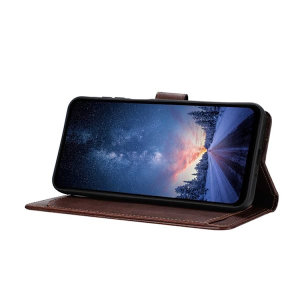 OnePlus 15 5G Plånboksfodral Folio Flip Konstläder Grå