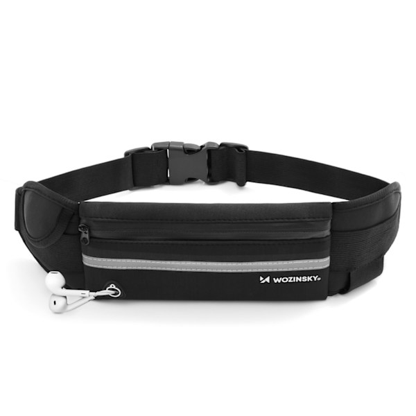 Wozinsky Ekspanderbart Løbebælte/Waistband - Sort Svart