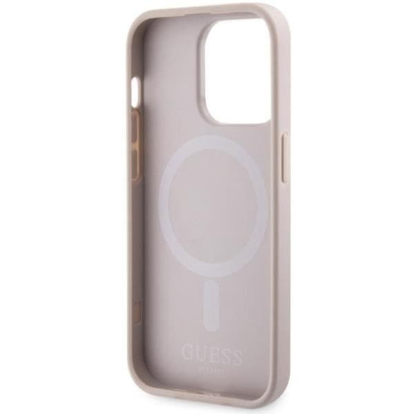 Guess iPhone 14 Pro Cover MagSafe GCube Stripes - Pink Rosa