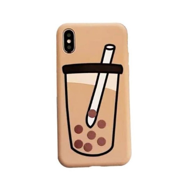 iPhone 11 Mobilskal Boba Milk Tea Silikon - Brun