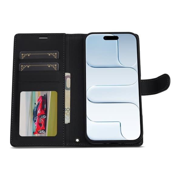 LC.IMEEKE L2 Series iPhone Air Plånboksfodral Konstläder - Svart