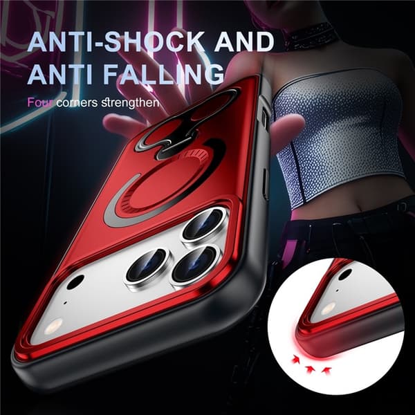 Mobilskal till iPhone 17 Pro Max MagSafe Dual Hole Kickstand - Lila Lila