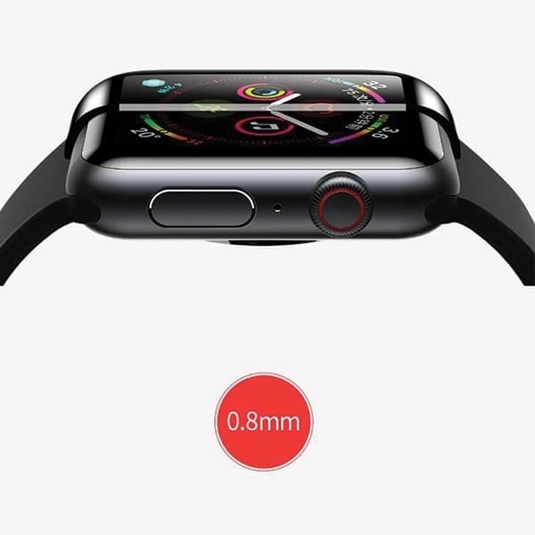 USAMS Apple Watch 4/5/6/SE (44mm) Etui Sort - Gennemsigtig
