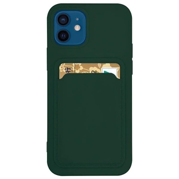 Silicone Korthållare Skal Samsung Galaxy A22 4G - Mörkgrön Grön