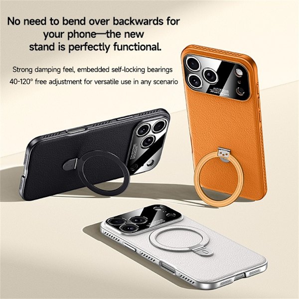 Mobilskal till iPhone 17 Pro Max MagSafe Kickstand Electroplated Cooling - Grå Grå