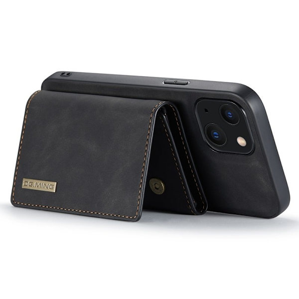 DG.MING Magnetiskt Konstläder Plånboksfodral iPhone 15 Plus - Svart