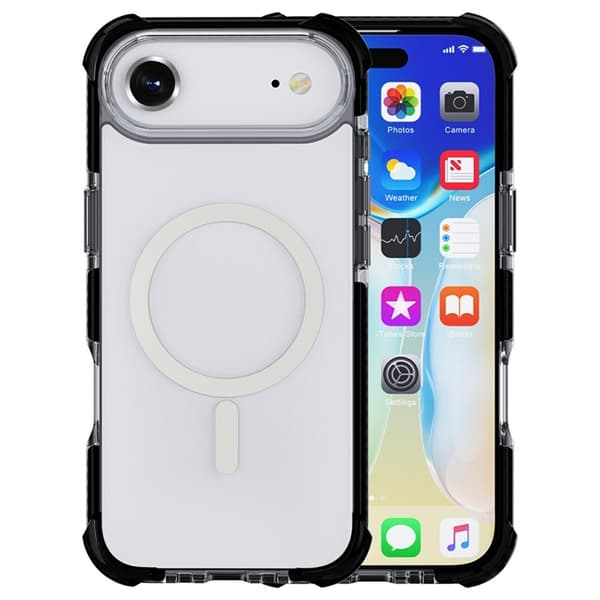 Mobilskal till iPhone Air MagSafe Förstärkta Hörn Acrylic Svart