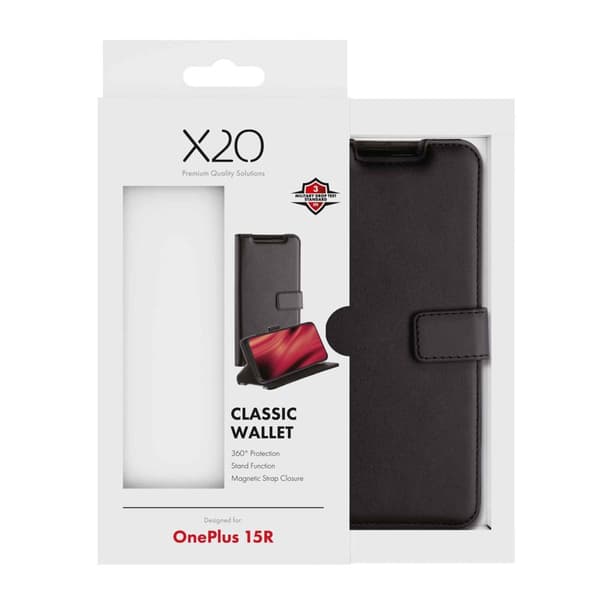 X2O Classic Wallet Plånboksfodral OnePlus 15R Svart