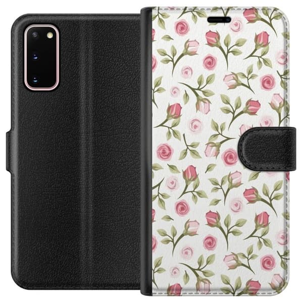 Pung Taske til Samsung Galaxy S20 med Blomster