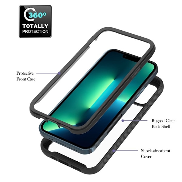 iPhone 15 Pro Mobilskal YB PC Anti-Drop - Svart Svart