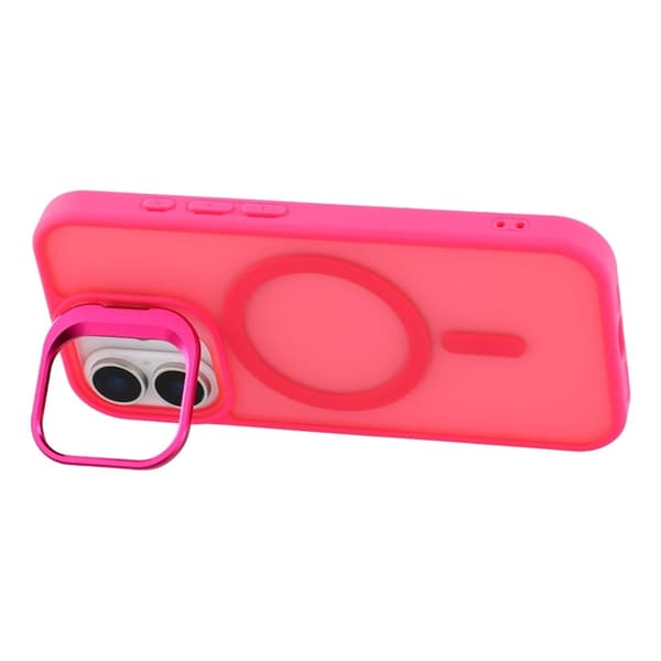 Mobilskal till iPhone 17 MagSafe Lins Kickstandé - Rosa Rosa