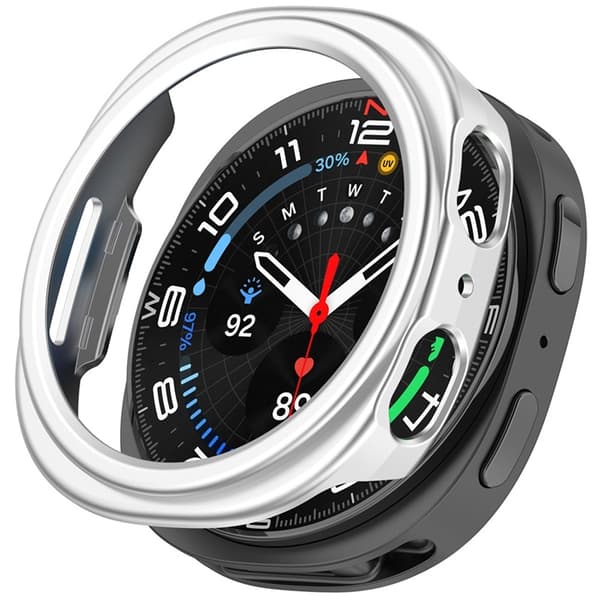 Galaxy Watch 8 (44mm) Skal Halvsluten Hård PC - Silver Silver