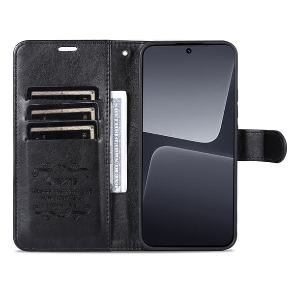 AZNS Xiaomi 13 5G Flip Plånboksfodral - Anti-scratch Konstläder - Svart