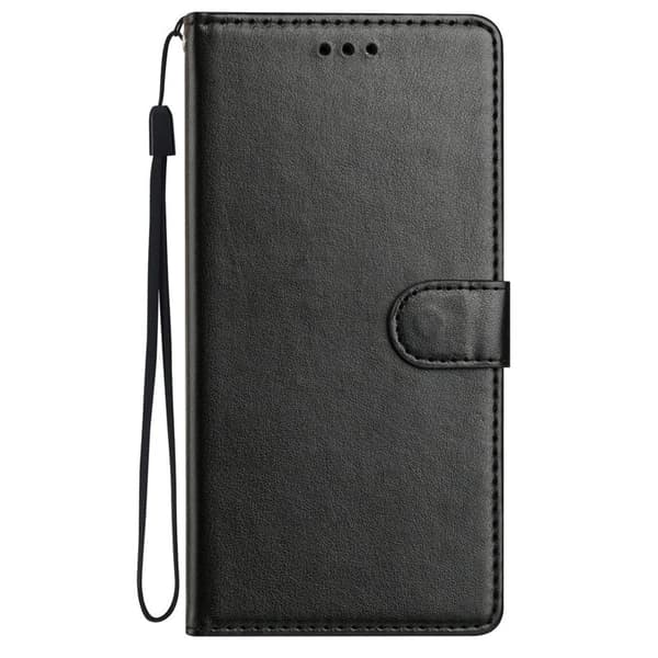 Samsung Galaxy S26 Edge Plånboksfodral Ställ Konstläder - Svart