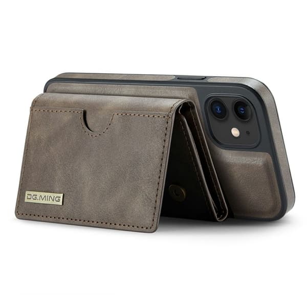 DG.MING M6 Series Mobilskal till iPhone 12/12 Pro Magnetiskt Brun