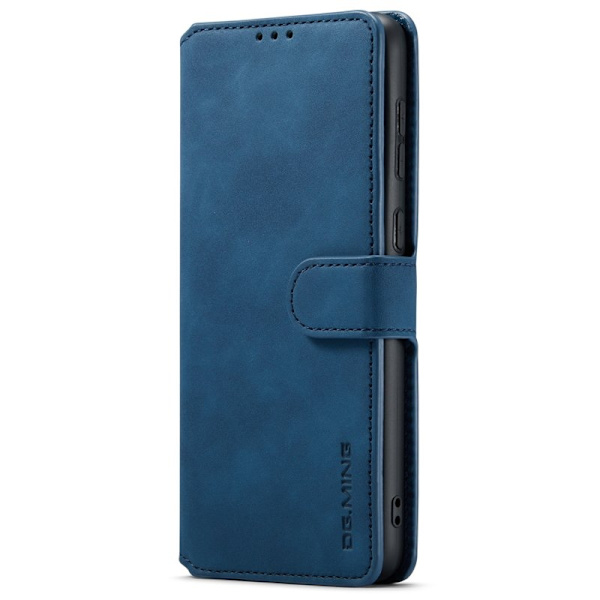 DG.MING Samsung Galaxy A33 5G Konstläder Plånboksfodral Retro Blå