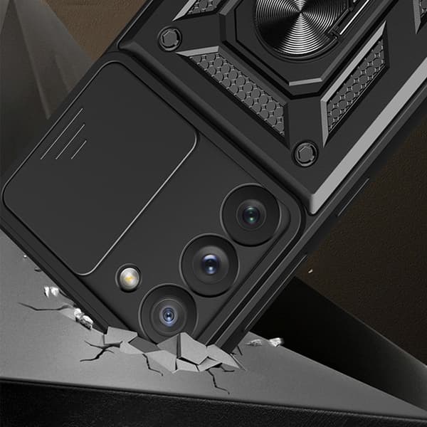 Mobilskal till Galaxy S23 Plus Hybrid Armor Camshield - Röd