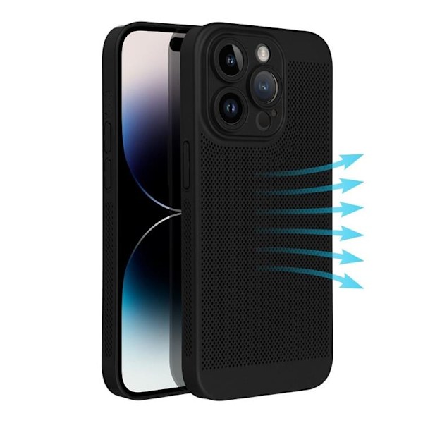 iPhone 15 Mobilskal Breezy - Svart Svart