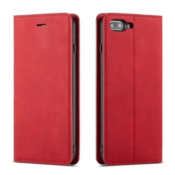 FORWENW Fantasy Series iPhone 8 Plus Plånboksfodral Konstläder - Röd
