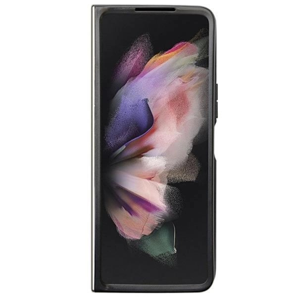 Guess Galaxy Z Fold 5 Mobilskal Läder 4G Diamond Triangle Svart