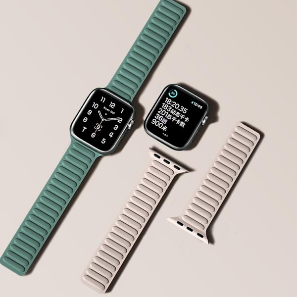 Apple Watch 2/3/4/5/6/SE (38/40/41mm) Armband Magnetic Strap - Svart Svart
